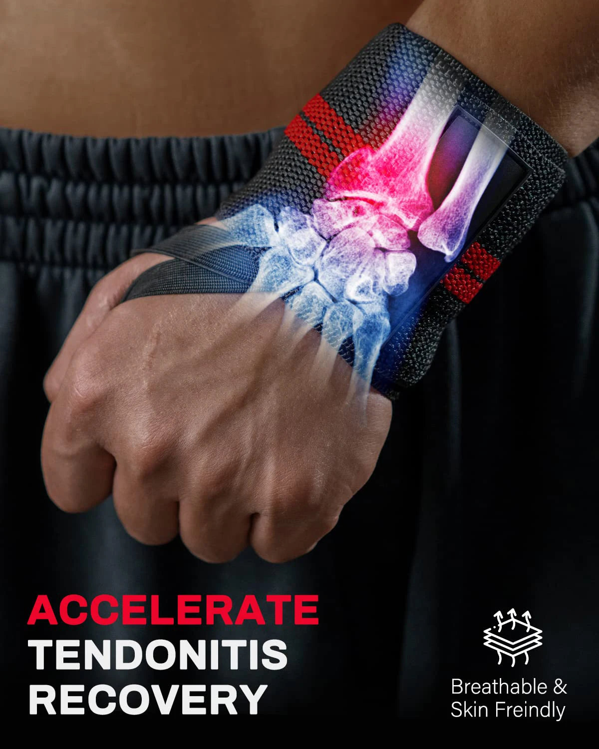 1 Pair Weight Lifting Wrist Wraps